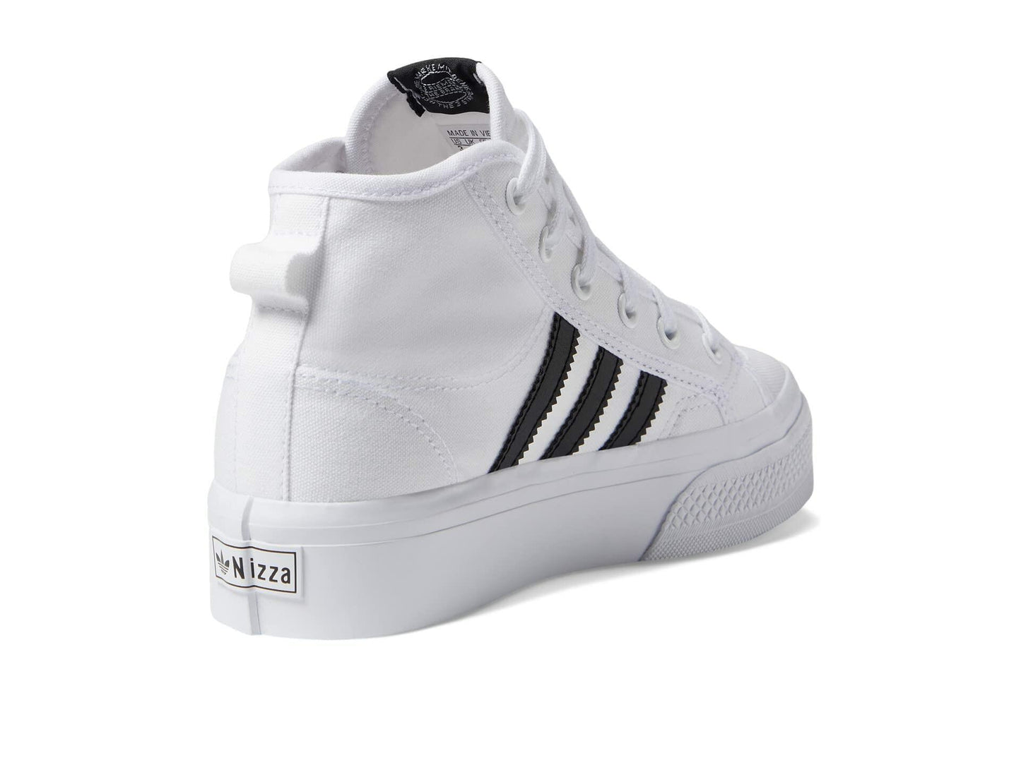 adidas Originals Girl's Nizza Platform (Little Kid) White/Black/White 13 Little Kid M