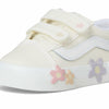 Vans Kids Old Skool V Flower (Toddler) Sneaker, Star White, 4 US Unisex