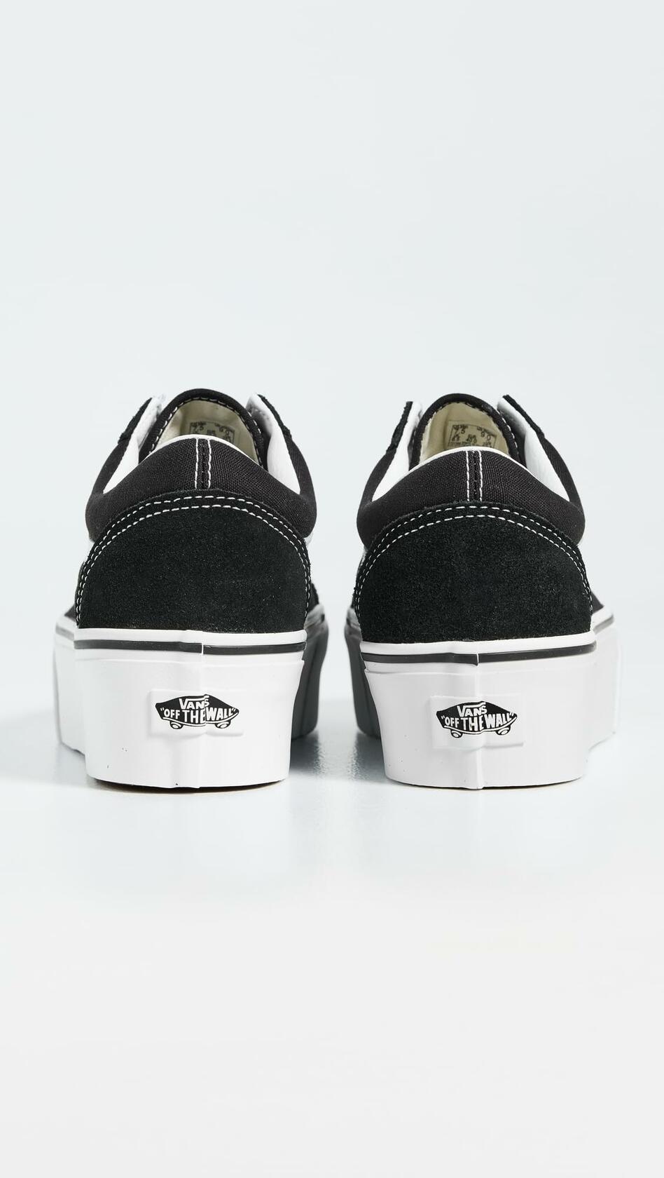 Vans UA Old Skool Stackforms, Black/True White, 11.5 US Women/10 US Men
