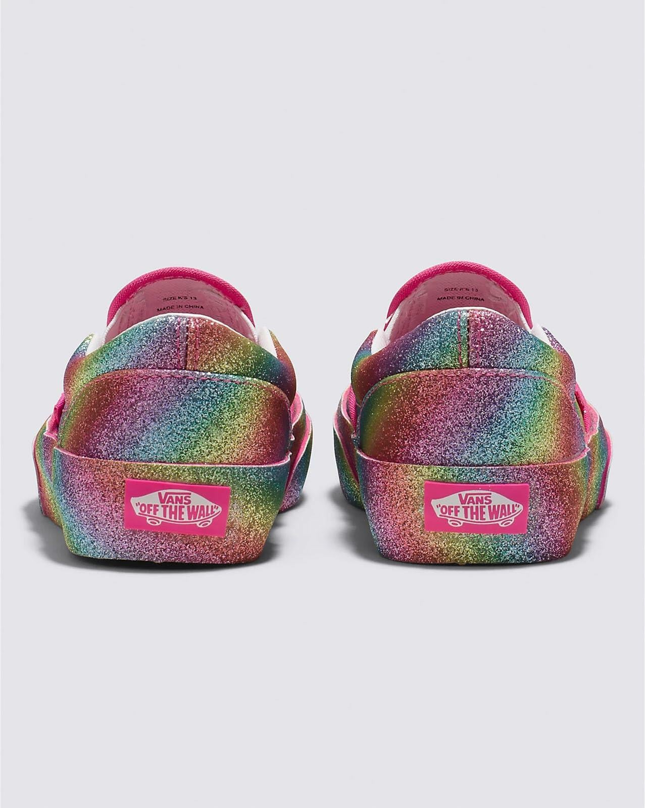 Vans - Kids Classic Slip-On Shoes, Color Rainbow, Size: 2.5 M US Little Kid