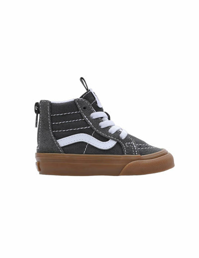 Vans Sk8-Hi Zip Kids Sneaker Grey, brown, 24 EU