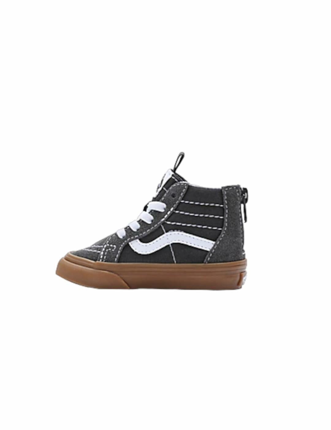 Vans Sk8-Hi Zip Kids Sneaker Grey, brown, 24 EU