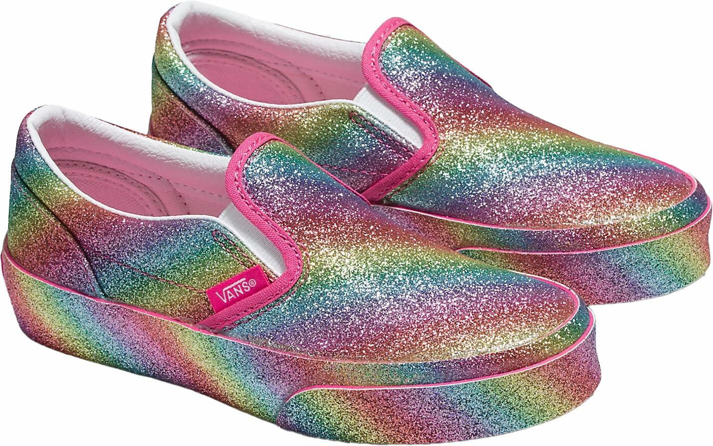 Vans - Kids Classic Slip-On Shoes, Color Rainbow, Size: 2.5 M US Little Kid