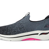 Skechers Go Walk Arch Fit - Lunar Views Black/Hot Pink 7.5 B (M)