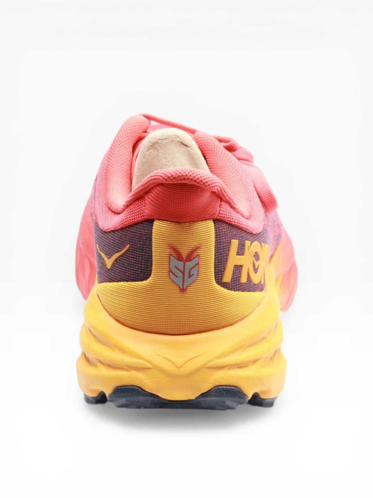 HOKA Mens Speedgoat 5 Textile Synthetic Fiesta Radiant Yellow Trainers 10 US