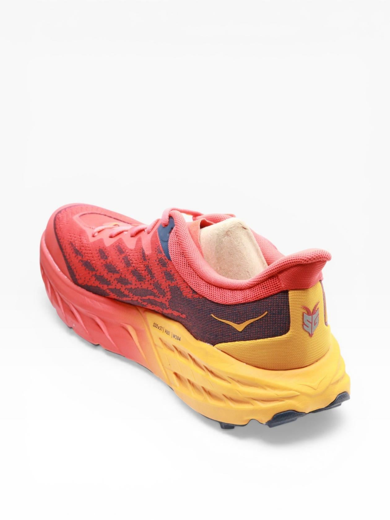 HOKA Mens Speedgoat 5 Textile Synthetic Fiesta Radiant Yellow Trainers 10 US
