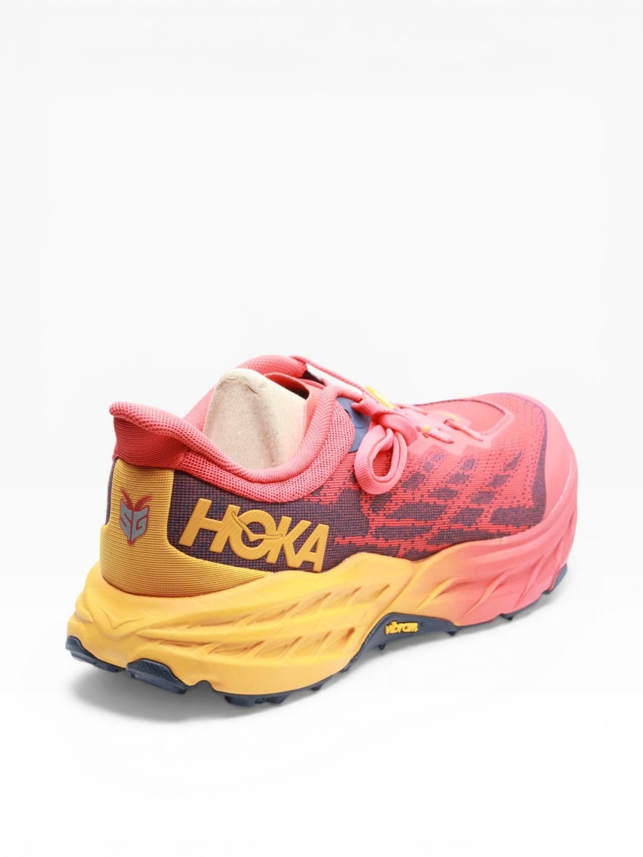 HOKA Mens Speedgoat 5 Textile Synthetic Fiesta Radiant Yellow Trainers 10 US