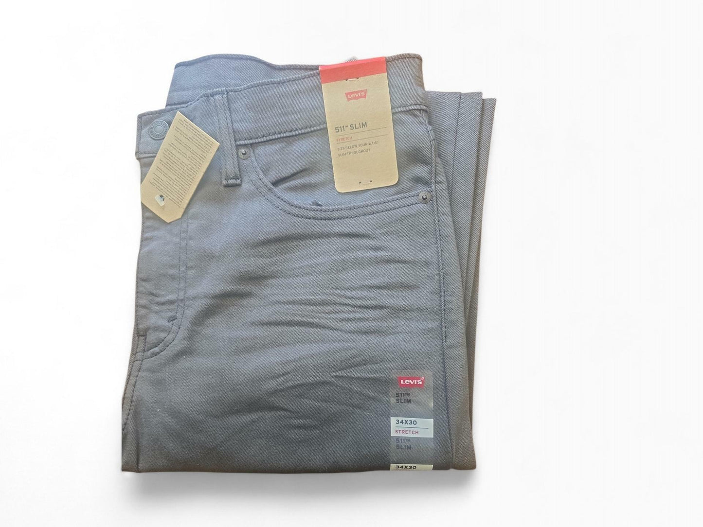 Levi's® 511™ Slim Grey/Black 3D 34 30 Brand New