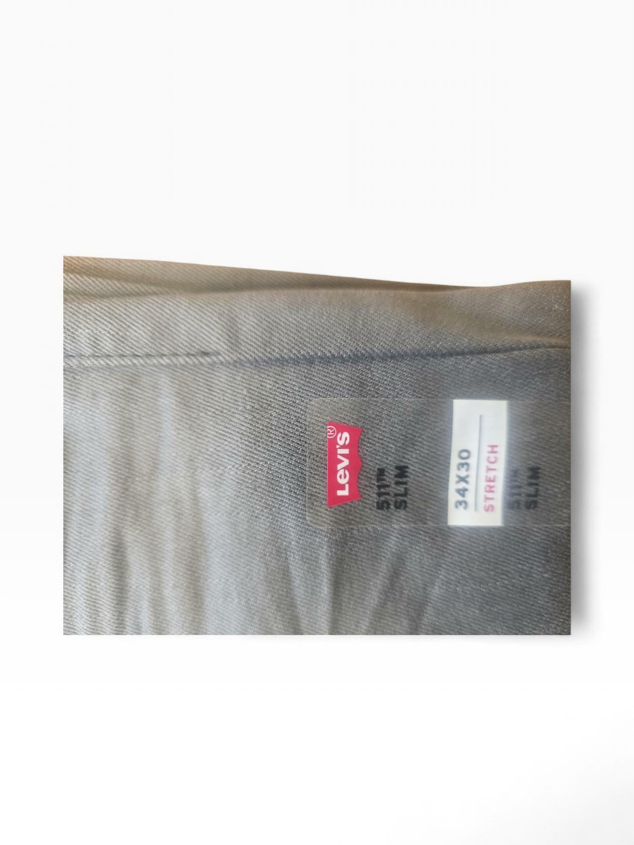 Levi's® 511™ Slim Grey/Black 3D 34 30 Brand New