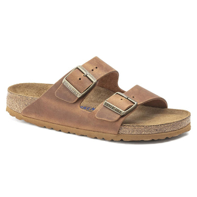 Birkenstock Arizona Sandals Soft Footbed Cognac Leather R 39 R EU 8-8.5 Women6-6.5 Men