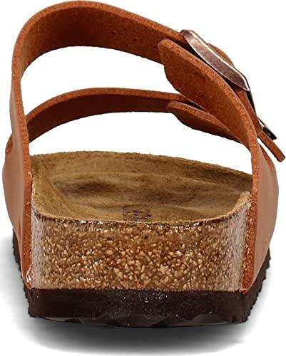 Birkenstock Women's Arizona SFB Birko-Flor Ginger Brown 38 N