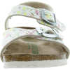 Birkenstock Girl's Florida Vegan (Toddler/Little Kid/Big Kid) Watercolor Flower White Birko-Flor™ EU 33 (US 2-2.5 Little Kid) Narrow