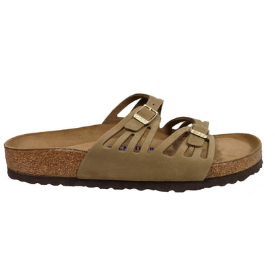 BIRKENSTOCK Women Sandals Granada SFB Nubuck Leather Slim Green Size: 9 UK 12
