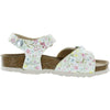 Birkenstock Girl's Florida Vegan (Toddler/Little Kid/Big Kid) Watercolor Flower White Birko-Flor™ EU 33 (US 2-2.5 Little Kid) Narrow