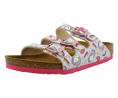 Birkenstock Kids Girl's Florida (Toddler/Little Kid/Big Kid) Unicorn Pink Birko-Flor 30 (US 12-12.5 Little Kid) Narrow