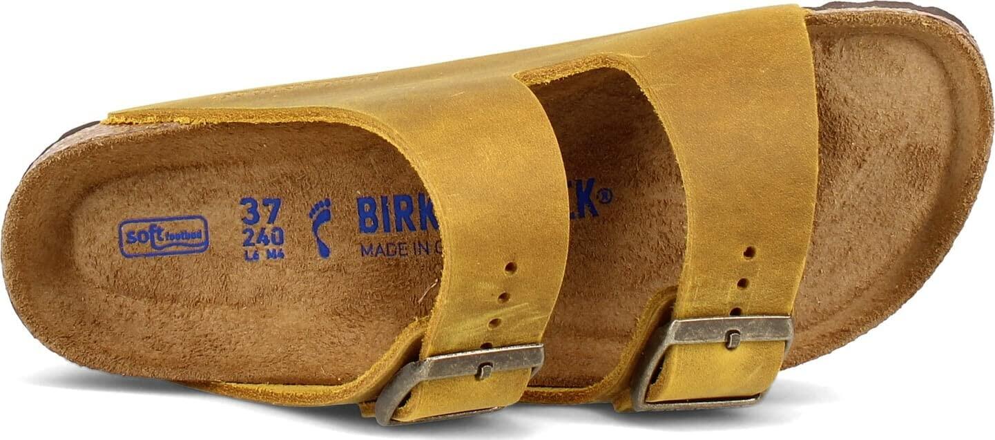 Birkenstock Women's Arizona SFB Oiled Leather Ochre 38 N