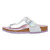 Birkenstock Children's Gizeh Microfiber Disco Ball Silver 34 N
