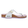 Birkenstock Children's Gizeh Microfiber Disco Ball Silver 34 N