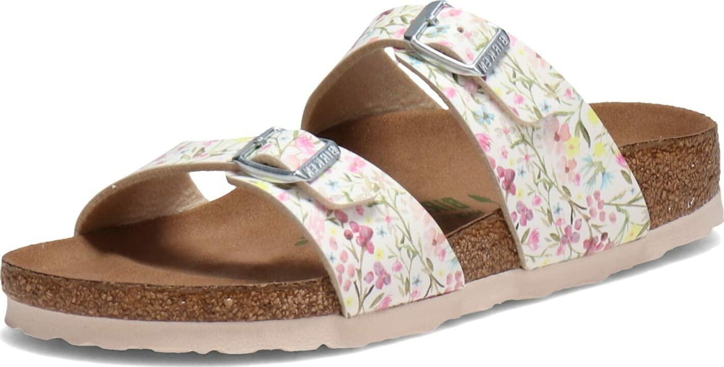 Birkenstock Sydney Vegan Watercolor Flower White Birko-Flor™ EU 39 (US Women's 8-8.5) Narrow