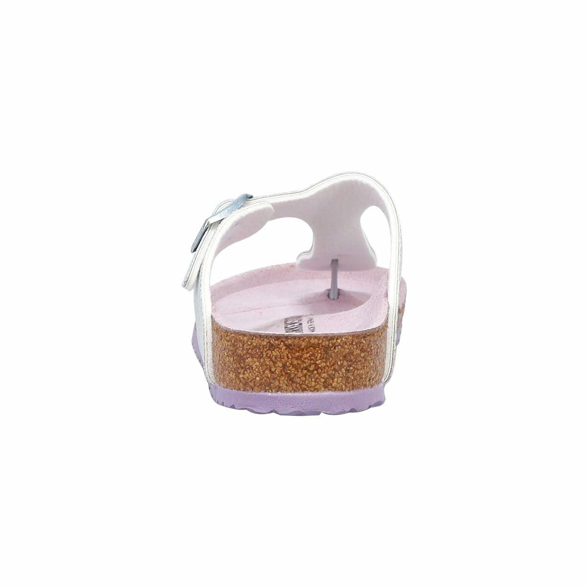 Birkenstock Children's Gizeh Microfiber Disco Ball Silver 34 N