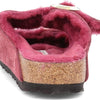 Birkenstock Arizona Shearling Suede Leather Narrow Women | Maroon (1020464) (7, Maroon)