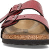 Birkenstock Women's, Arizona Birkoflor Slide Sandal - Narrow Width Maroon 37 M 6
