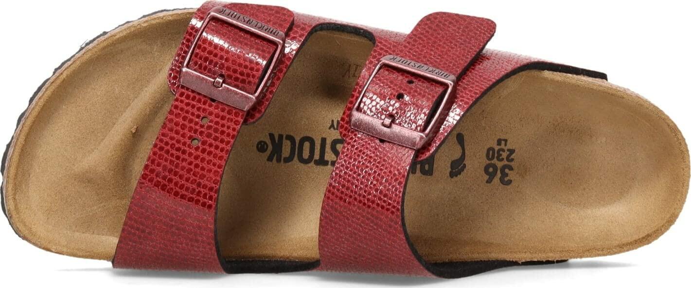 Birkenstock Women's, Arizona Birkoflor Slide Sandal - Narrow Width Maroon 37 M 6