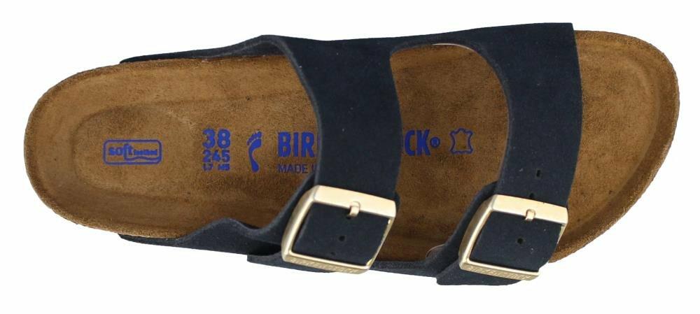 Birkenstock Unisex Arizona Navy Suede Sandals - 9-9.5 2A(N) US Women/7-7.5 2A(N) US Men