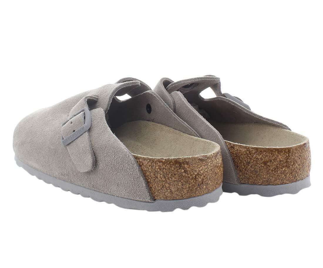Birkenstock Boston Soft Footbed (Unisex) Stone Coin Suede EU 39 (US Men's 6-6.5, Women's 8-8.5) Regular