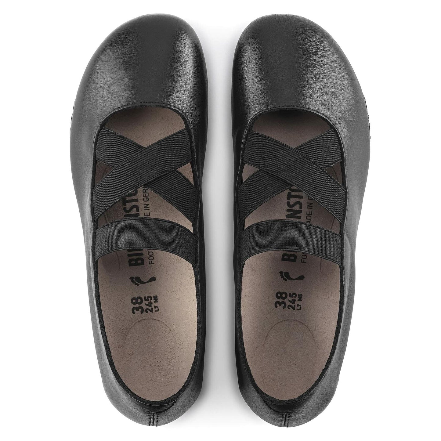 Birkenstock New Women's Santa Ana Ballet Flat Black Leather 36 N