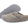 Birkenstock Boston Soft Footbed (Unisex) Stone Coin Suede EU 39 (US Men's 6-6.5, Women's 8-8.5) Regular