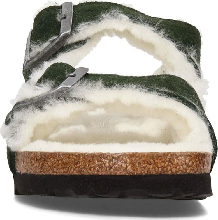 Birkenstock Womens, Arizona Shearling Lined Sandal - Narrow Width Mountain View 38 M, 7