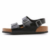 Birkenstock Unisex Milano SFB Flat, Black Amalfi Leather, 40 BR/7 M US