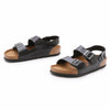Birkenstock Unisex Milano SFB Flat, Black Amalfi Leather, 40 BR/7 M US