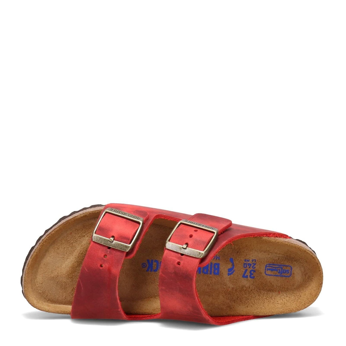 Birkenstock Women's, Arizona Soft Footbed Sandal - Narrow Width RED Oiled 37 M 6