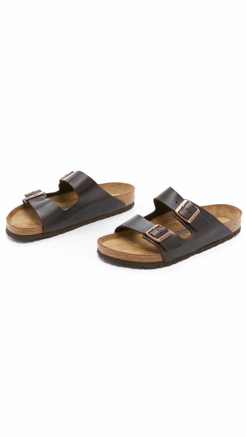 Birkenstock Unisex Arizona Soft Footbed Sandal, Brown Amalfi Leather, 40 M EU/9-9.5 B(M) US Women/7-7.5 B(M) US Men