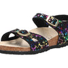 Birkenstock Girl's Sandal, Confetti Black Pop, 30 EU Étroit