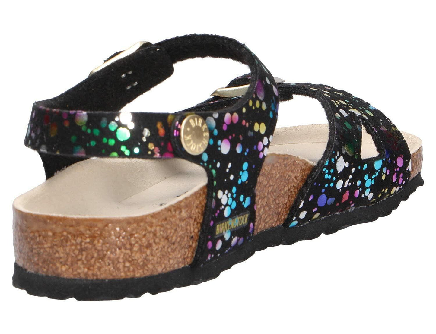 Birkenstock Girl's Sandal, Confetti Black Pop, 30 EU Étroit