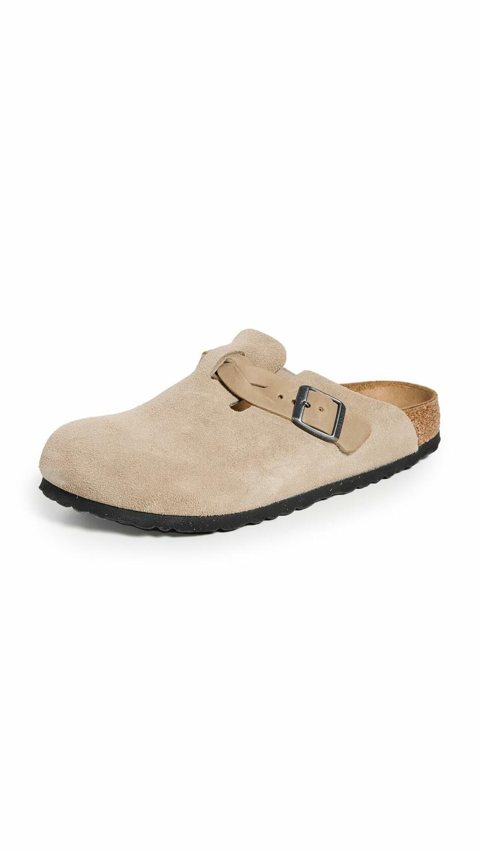 Birkenstock Women's Boston Braid Clogs, Taupe, 8-8.5 Medium US