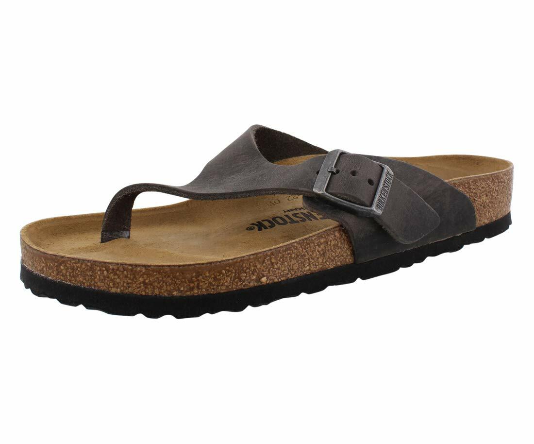 Birkenstock Men's Como Sandals, Camberra Iron, Black, Tan, 12 Medium US