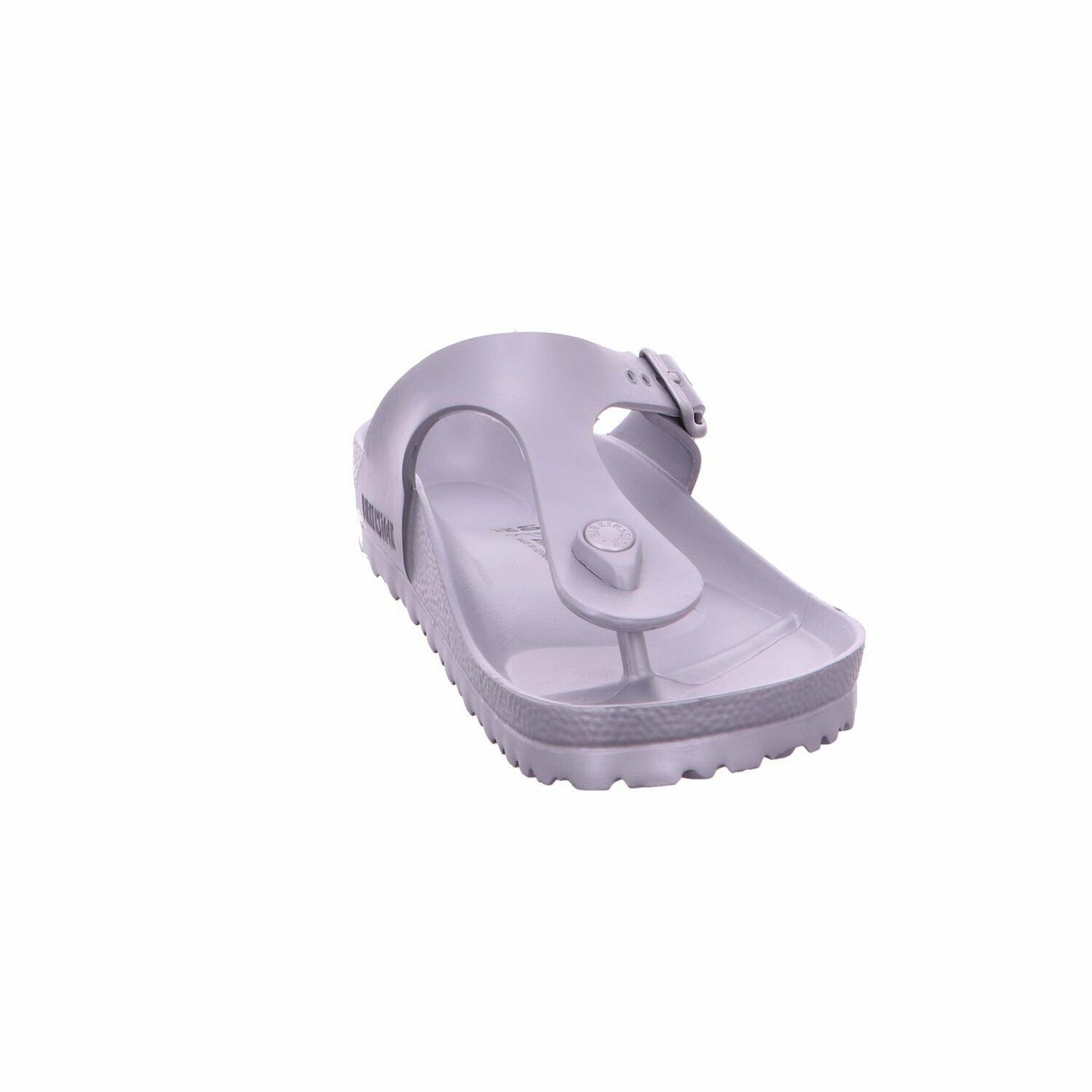 Birkenstock Gizeh Eva Flip Flops Women Black Flip Flops Shoes, Silver Metallic Silver, 3.5 UK