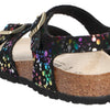 Birkenstock Girl's Sandal, Confetti Black Pop, 30 EU Étroit