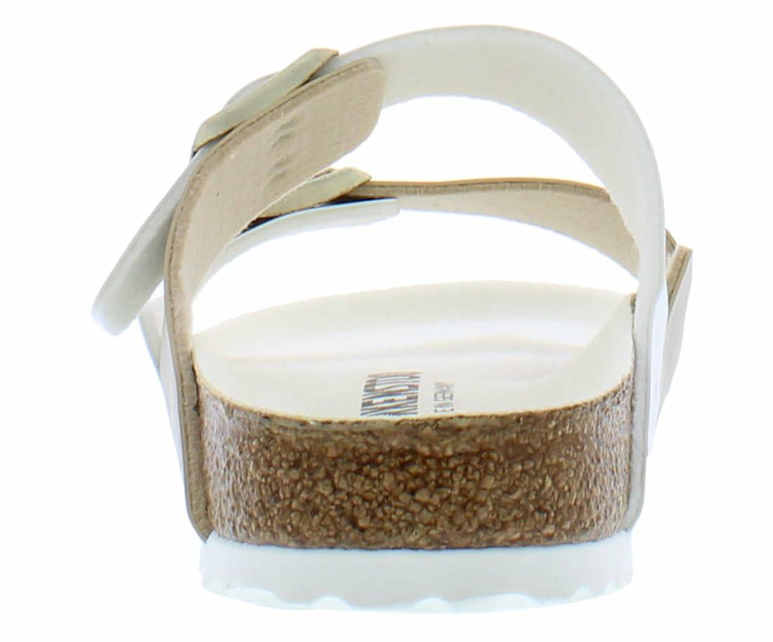 Birkenstock Women's Arizona Split Birko-Flor White/Gold 40 N