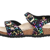 Birkenstock Girl's Sandal, Confetti Black Pop, 30 EU Étroit