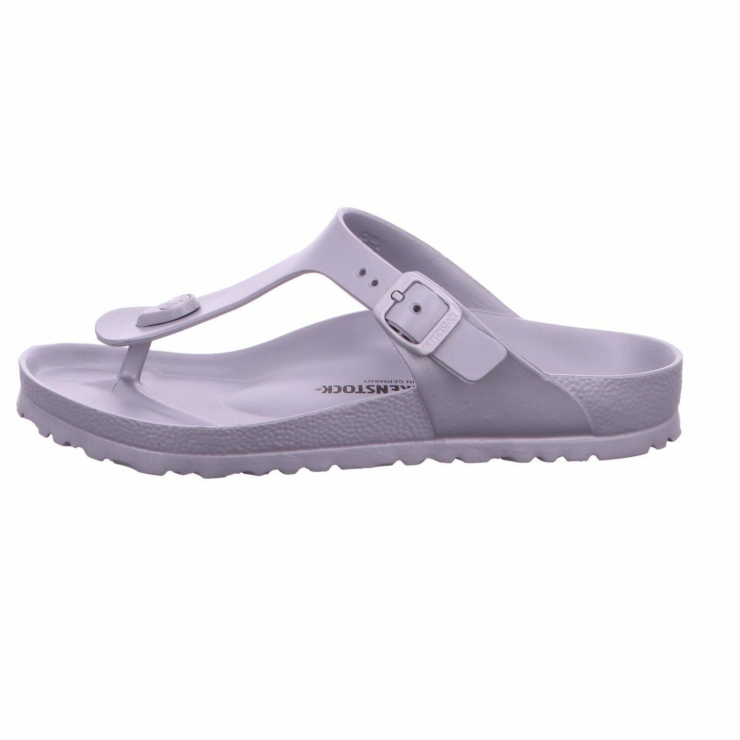 Birkenstock Gizeh Eva Flip Flops Women Black Flip Flops Shoes, Silver Metallic Silver, 3.5 UK
