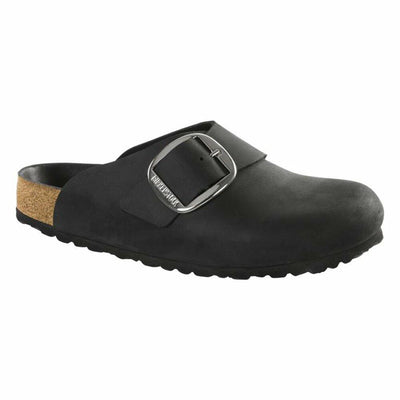 Birkenstock Women's Basel Big Buckle Black Oiled Leather 39 N