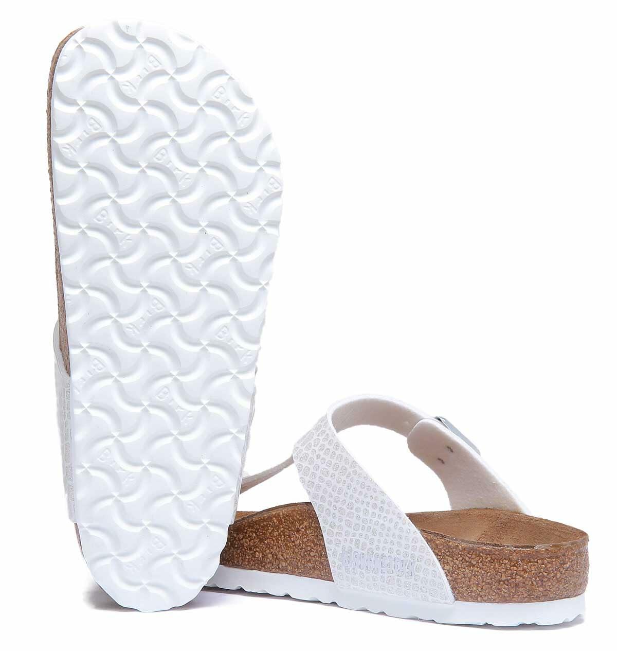 Birkenstock Womens Gizeh Magic Snake White Regular Fit Sandals Size 7