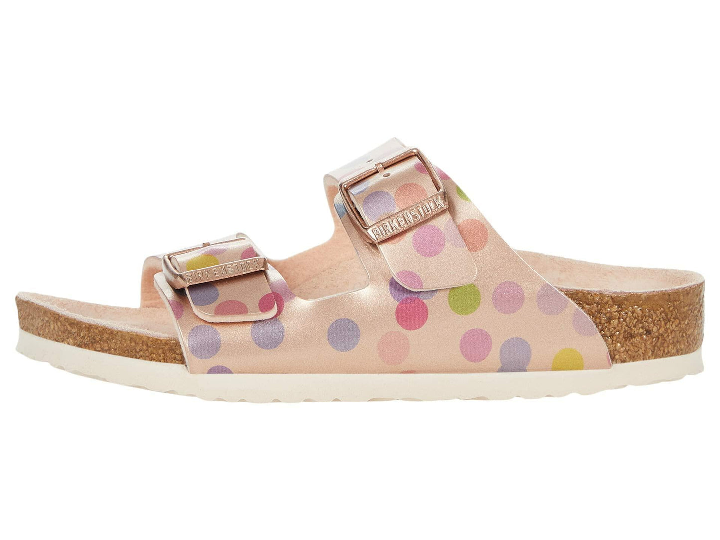 Birkenstock Girl's Arizona (Toddler/Little Kid/Big Kid) Metallic Copper Dots Birko-Flor EU 32 (US 1-1.5 Little Kid) Narrow