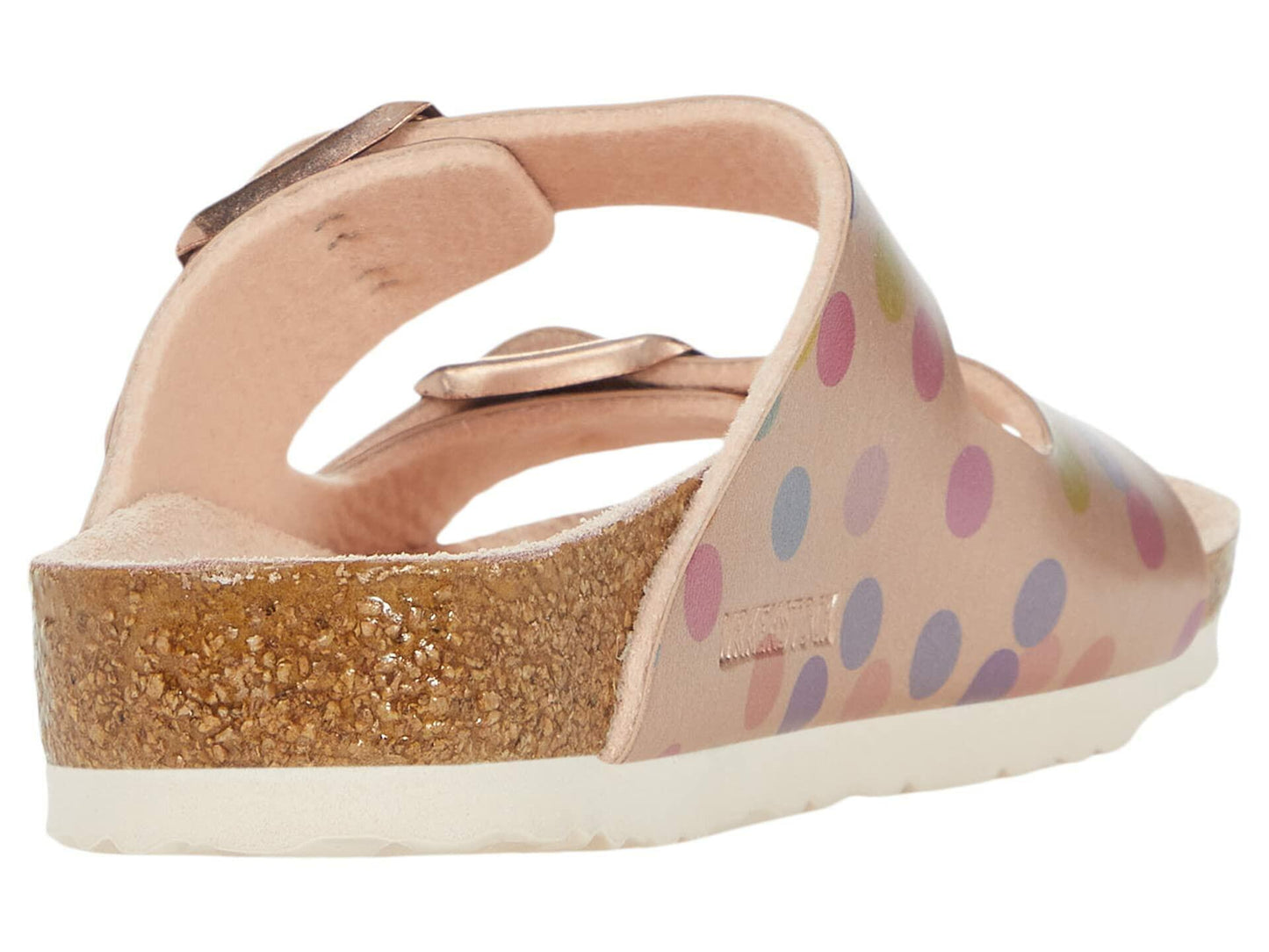 Birkenstock Girl's Arizona (Toddler/Little Kid/Big Kid) Metallic Copper Dots Birko-Flor EU 32 (US 1-1.5 Little Kid) Narrow