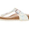 Birkenstock Girl's Gizeh Vegan (Little Kid/Big Kid) Summer Floral Light Rose Birko-Flor EU 30 (US 12-12.5 Little Kid) Narrow
